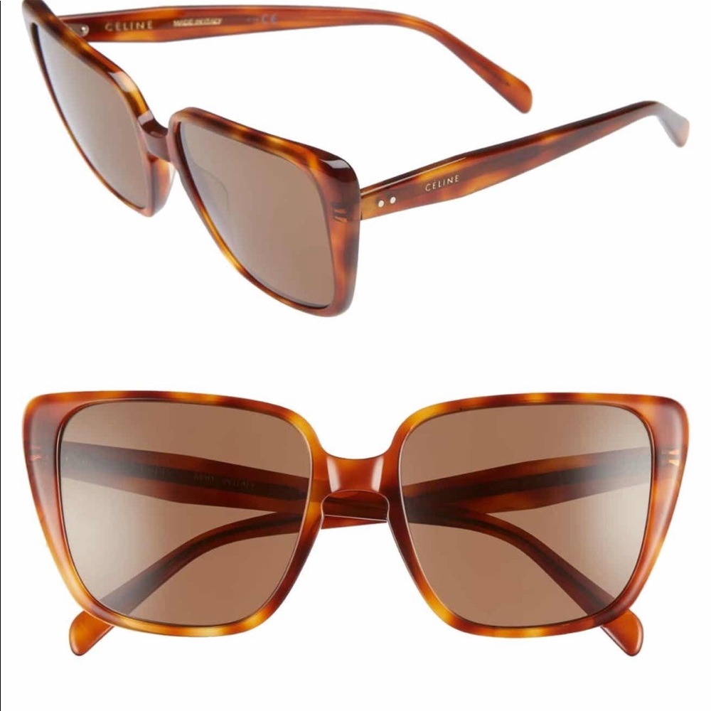 Celine 57mm Modified Cat Eye Sunglasses - Picture 1 of 3